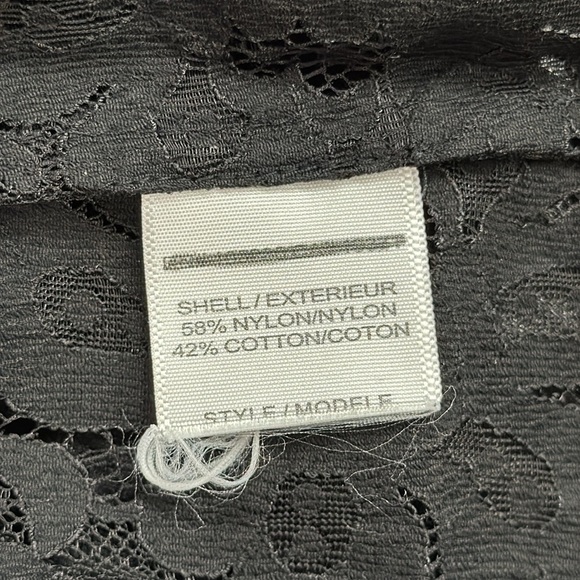 Joie Nevina Black Lace Scalloped Eyelash Trim Short Sleeve Top Blouse - Picture 12 of 14